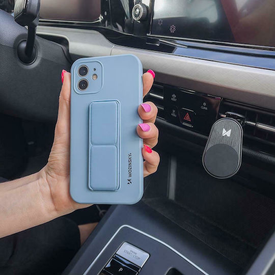 Wozinsky Kickstand Flexible Back Cover Silicone Black (Galaxy A32 4G)