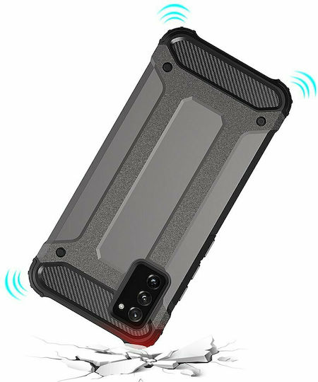 Hurtel Hybrid Armor Umschlag Rückseite Kunststoff Schwarz (Galaxy A03s)