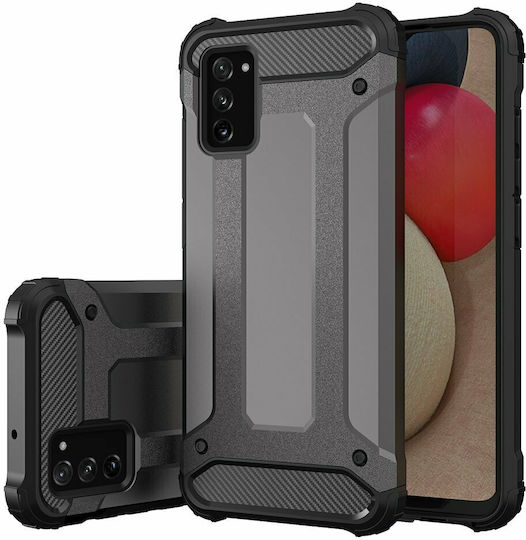 Hurtel Hybrid Armor Umschlag Rückseite Kunststoff Schwarz (Galaxy A03s)