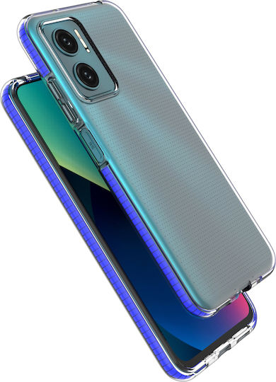 Hurtel Spring Back Cover Silicon 1mm Transparent / Negru (Redmi 10 / 10 2022 )