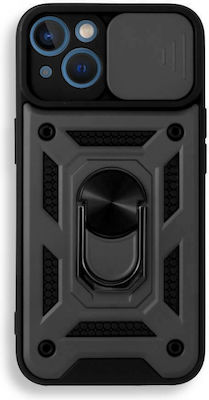 Bodycell Armor Slide Plastic Back Cover Durable Black (iPhone 13 mini)