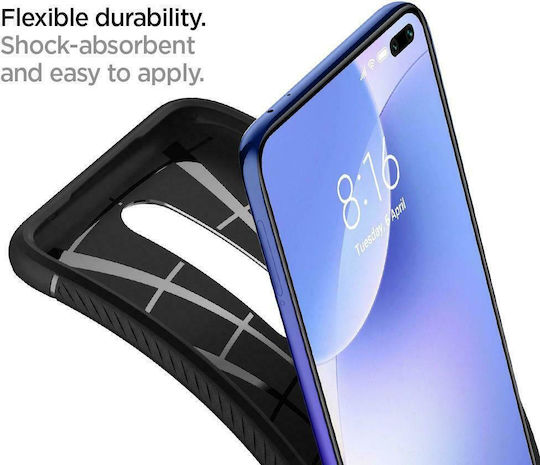 Spigen Rugged Armor Back Cover Silicon 1.3mm Negru (Poco X2)