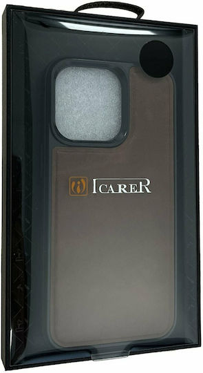 iCarer Leather Oil Wax Umschlag Rückseite Leder Braun (iPhone 13)