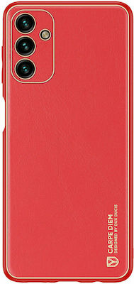 Dux Ducis Yolo Elegant Synthetic Leather / Silicone Back Cover Red (Galaxy A13 4G)