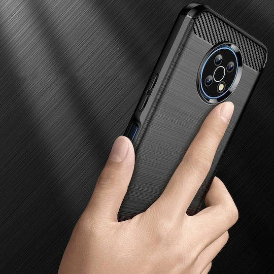 Hurtel Carbon Задна корица Силикон Черен (Nokia G50)