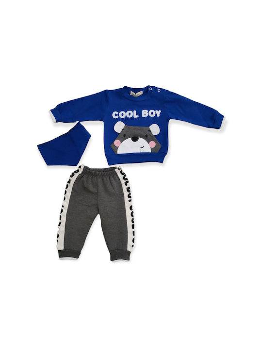 Hashtag Kids Sweatpants Set Blue 2pcs