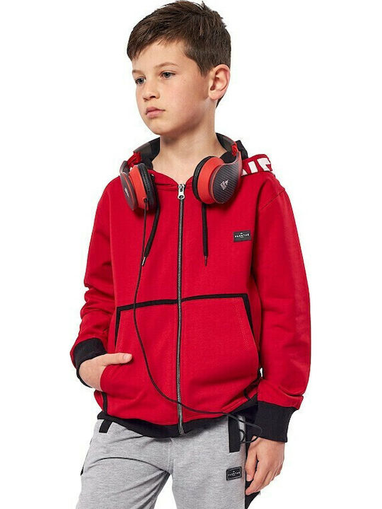 Cardigan pentru copii De bumbac cu Glugă Roșie
