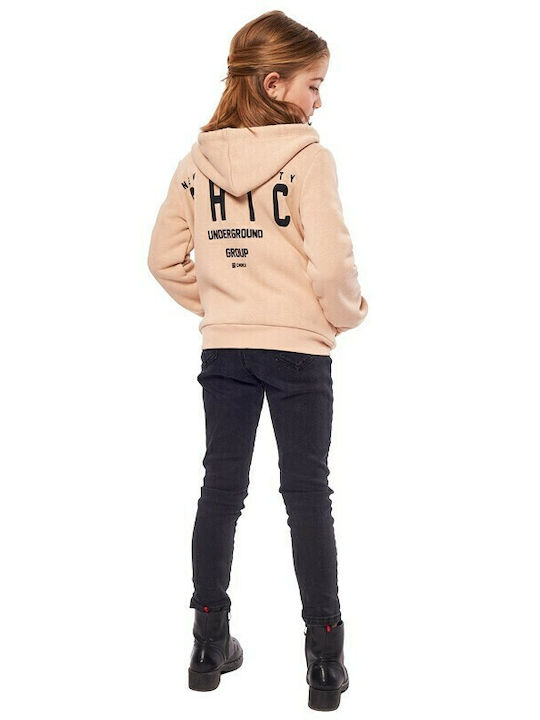 Kids Sweatshirt Cardigan Cotton with Hood Gray