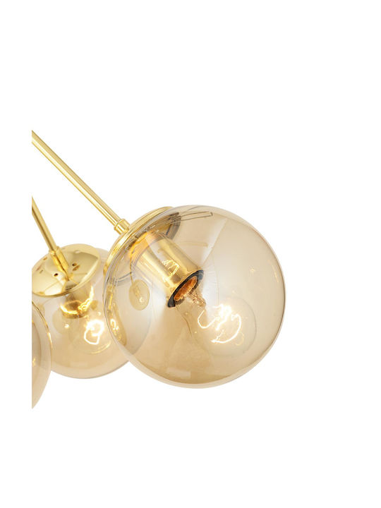 ArteLibre Mey Pendant Light Honey Ball for 5 Bulbs E27 59x64cm