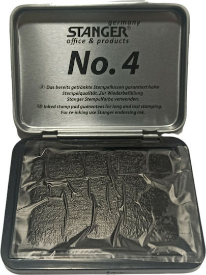 Stanger No.4 Ink Pad Stamp Black 8x6cm