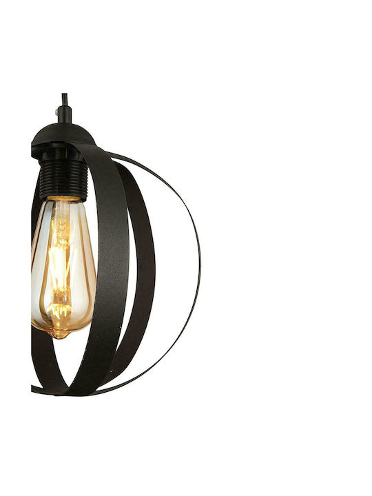 ArteLibre Vant Pendant Light Black Grid with Socket E27