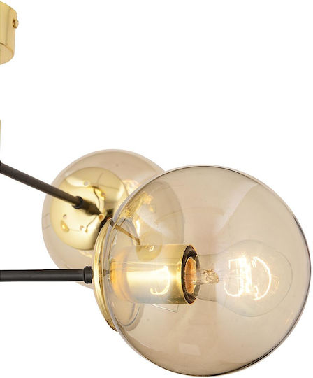 ArteLibre Mar Pendant Light Gold Ball for 4 Bulbs E27
