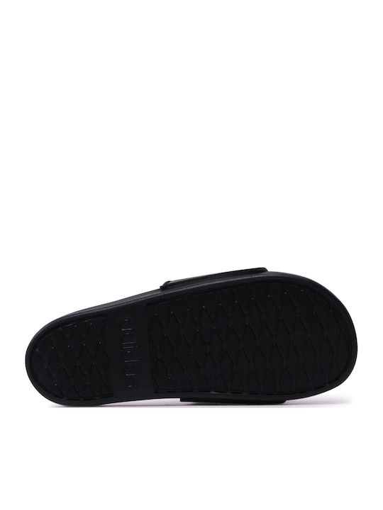 Adilette Cloudfoam Plus Logo Ανδρικά Slides Μαύρα