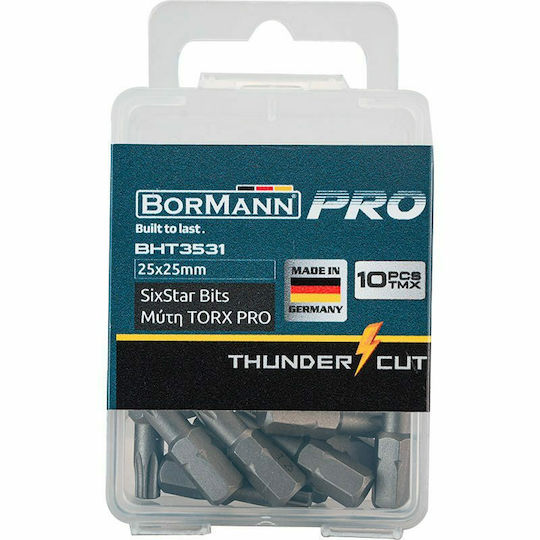 Bormann Pro BHT3531 Set 10 Screwdriver Bits Torx