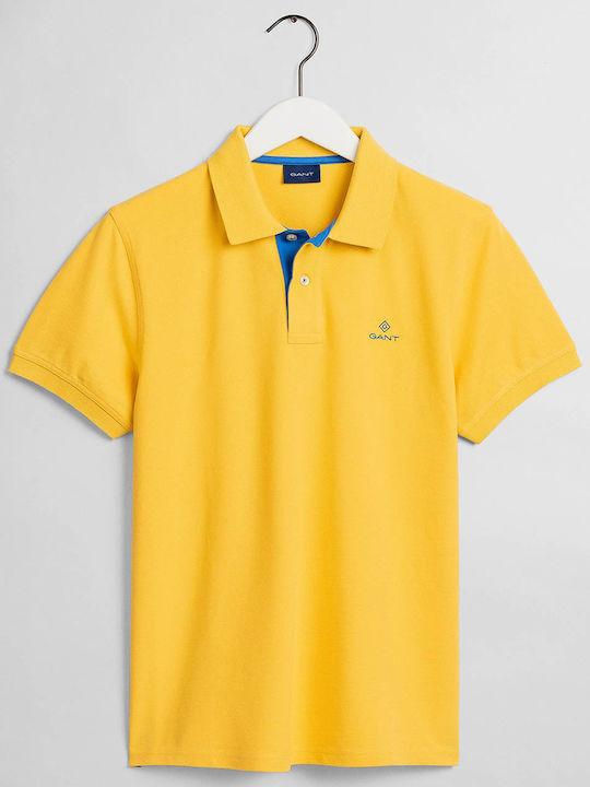 Gant Herren Kurzarmshirt Polo Gelb