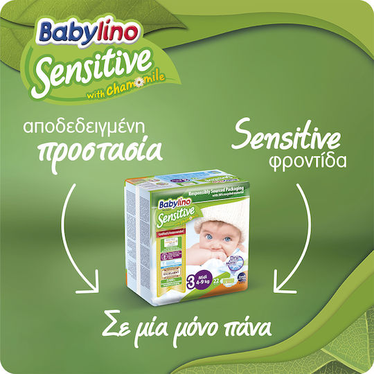 Babylino Tape Diapers Sensitive Cotton Soft No. 5+ for 12-17kg 42pcs