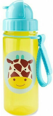 Skip Hop Καμηλοπάρδαλη Kinder Trinkflasche Kunststoff mit Strohhalm Gelb 384.5ml