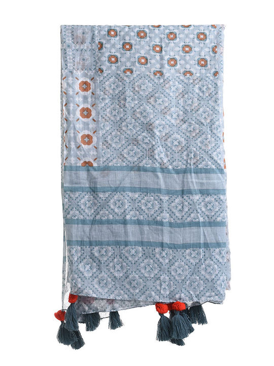 Ble Resort Collection Women's Scarf Light Blue 5-43-304-0181