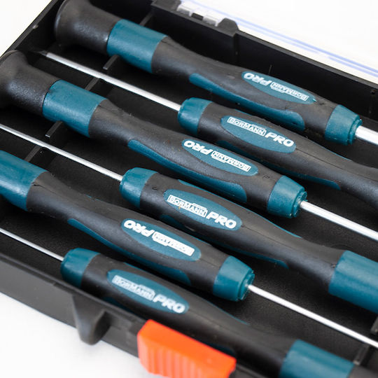 Bormann Pro BHT7106 Set 6 Precision Screwdrivers with 6 Interchangeable Tips