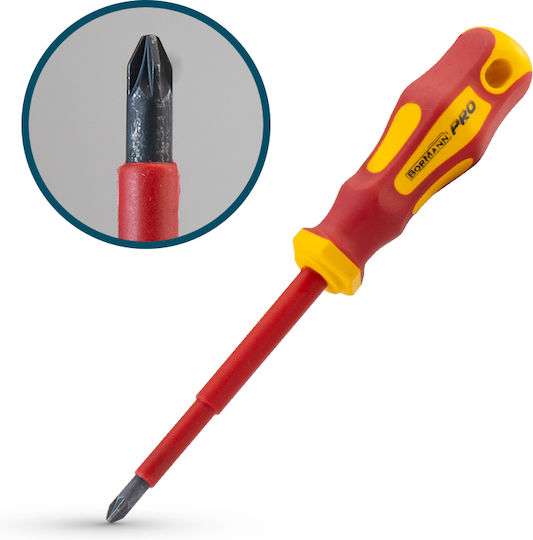 Bormann Pro Magnetic Șurubelniță Electricianului VDE 1000V Cruce cu Lungimea 80mm BHT7094