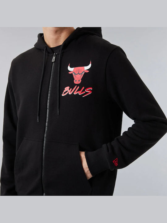 Chicago Bulls Ζακέτα με Κουκούλα Μαύρη