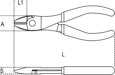 Beta 1084 Side Cutter Heavy press Length 200mm