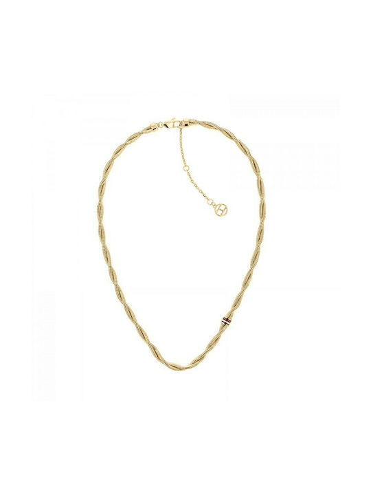 Tommy Hilfiger Men's Gold Plated Stainless Steel Neck Chain Length 45.6cm
