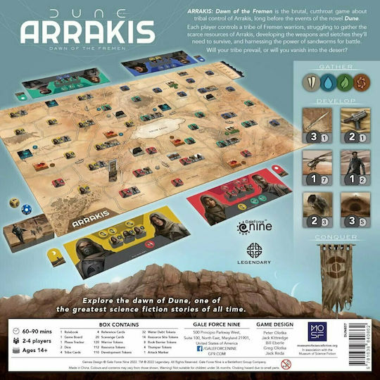 Επιτραπέζιο Παιχνίδι Dune Arrakis: Dawn of the Fremen για 2-4 Παίκτες 14+ Ετών (EN) Gale Force Nine