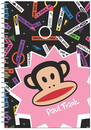 Paul Frank Σπιράλ Τετράδιο Ριγέ Β5 70 Φύλλων 2 Θεμάτων Sweet Escape (Διάφορα Σχέδια/Χρώματα)