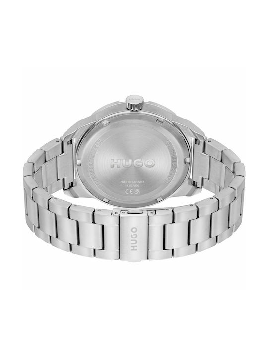 Hugo Boss Grip Watch Chronograph Battery with Silver Metal Bracelet