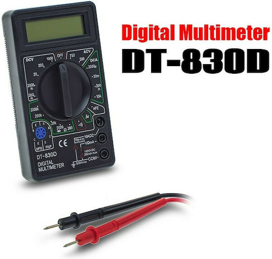Neta DT-830D Black Digitales Multimeter mit AC / DC / Widerstandsmessung