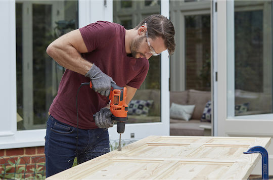 Black & Decker BEH200K Κρουστικό Δράπανο 500W με Θήκη