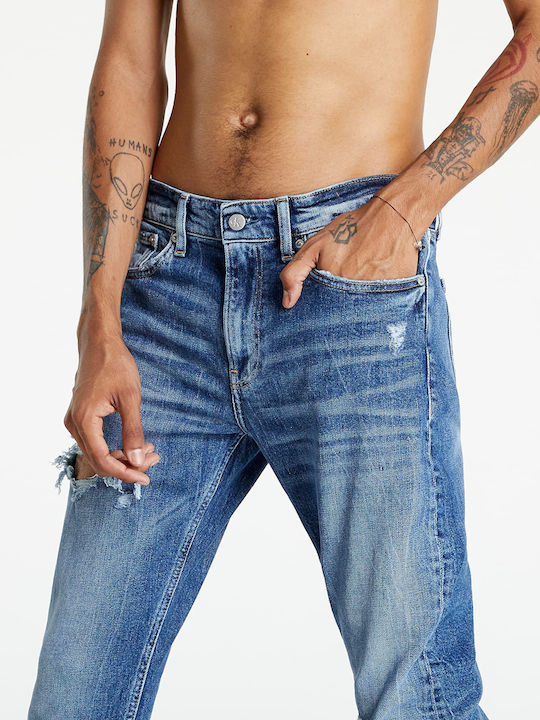 Herren Jeanshose mit Slim Verjüngt Passform Blau