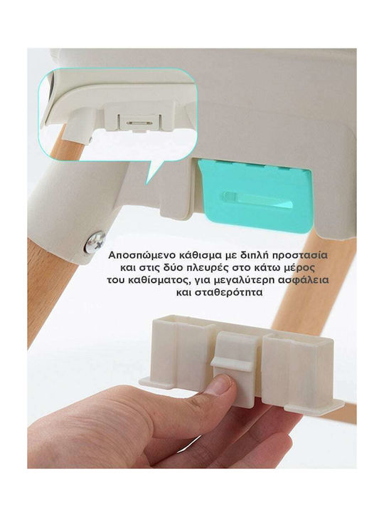 Kiddo Menu Καρεκλάκι Φαγητού 5 in 1 με Ρυθμιζόμενο Ύψος Γκρι