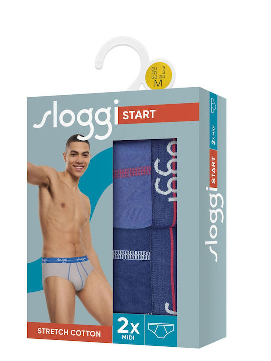 Start Midi Ανδρικά Σλιπ Navy Μπλε / Μπλε 2Pack