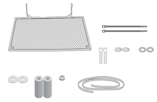 Givi Motorcycle Radiator Protector Yamaha MT-09 Black