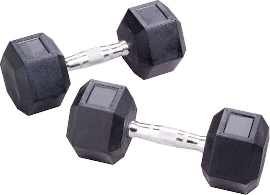 MDS Αλτήρας Εξάγωνος 9kg Βαράκι Εξάγωνο Λαστιχένιο 1 x 9kg