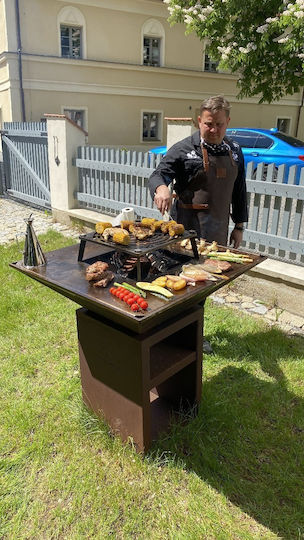Vulcanus Ποδιά Chefkoch Ganzkörper Grillmaster Schwarz