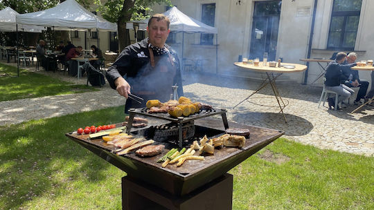 Vulcanus Ποδιά Chefkoch Ganzkörper Grillmaster Schwarz