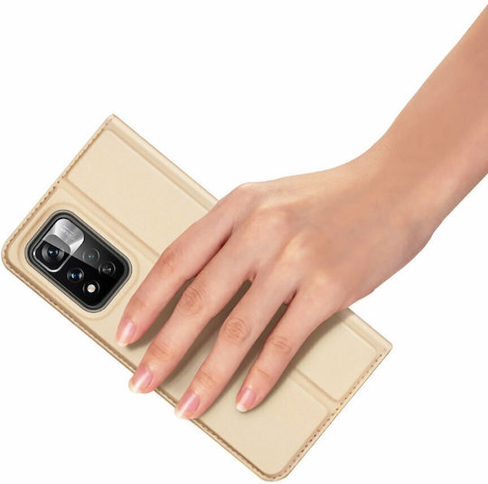 Dux Ducis Skin Pro Book Piele artificială Auriu (Poco M4 Pro 5G / Redmi Note 11s 5G )