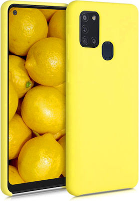 Sonique Liquid Back Cover Silicone Yellow (Galaxy A21s) 46-61459