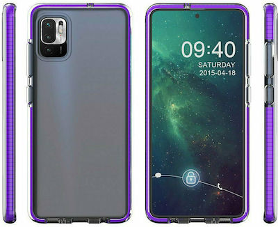 Hurtel Spring Back Cover Σιλικόνης Διάφανο / Dark Blue (Redmi Note 10 5G / Poco M3 Pro)