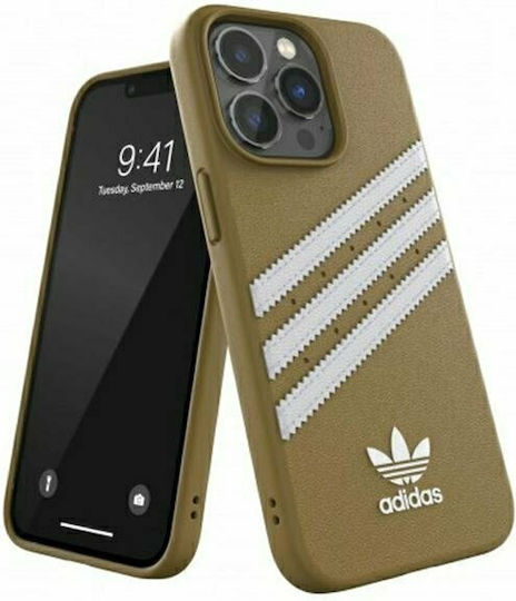 adidas Moulded Umschlag Rückseite Kunststoff Beige / Gold (iPhone 13 Pro)