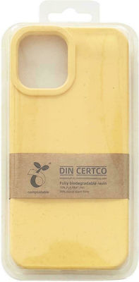 Hurtel Eco Synthetic Back Cover Yellow (iPhone 12 / 12 Pro)