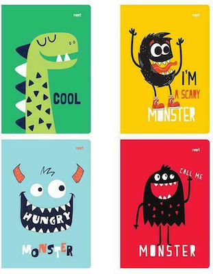 Next Notebook Ruled B5 40 Sheets Cute Monsters 1pcs (Μiscellaneous Designs/Colors)