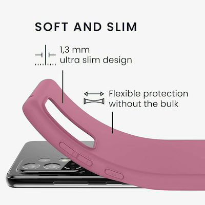 KWmobile Slim Coperta din spate Silicon Dark Rose (Galaxy A52 / A52s) 54346.167