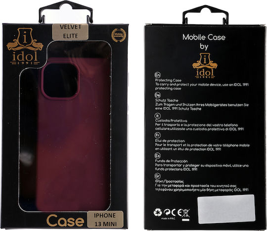 Idol 1991 Velvet Elite 4 Side Camera Guard Back Cover Σιλικόνης Burgundy (iPhone 13 mini)