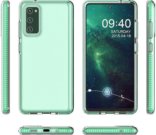 Hurtel Spring Umschlag Rückseite Silikon 1mm Gelb (Galaxy A02s)