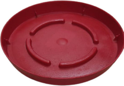 Plastona Roto 22 Round Plate Pot Dark Red 18.5x18.5cm