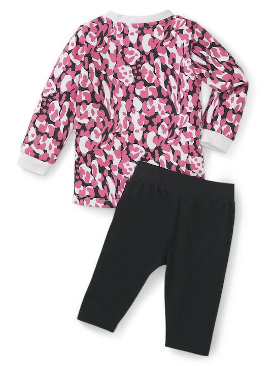 Puma Kids Sweatpants Set Pink 2pcs